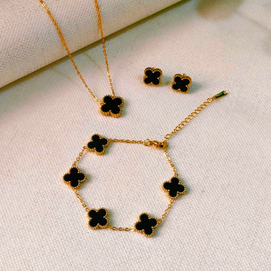Black Van Cleef clover set