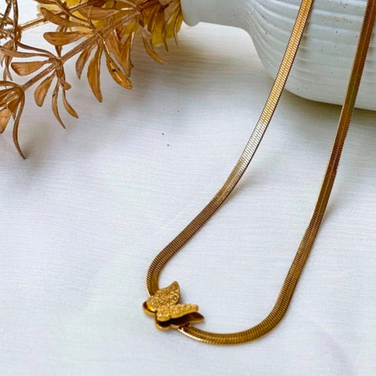 Butterfly Snake chain necklace