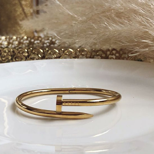 Nail Cartier Cuff Bracelet - Golden