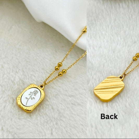 Rose Square Necklace