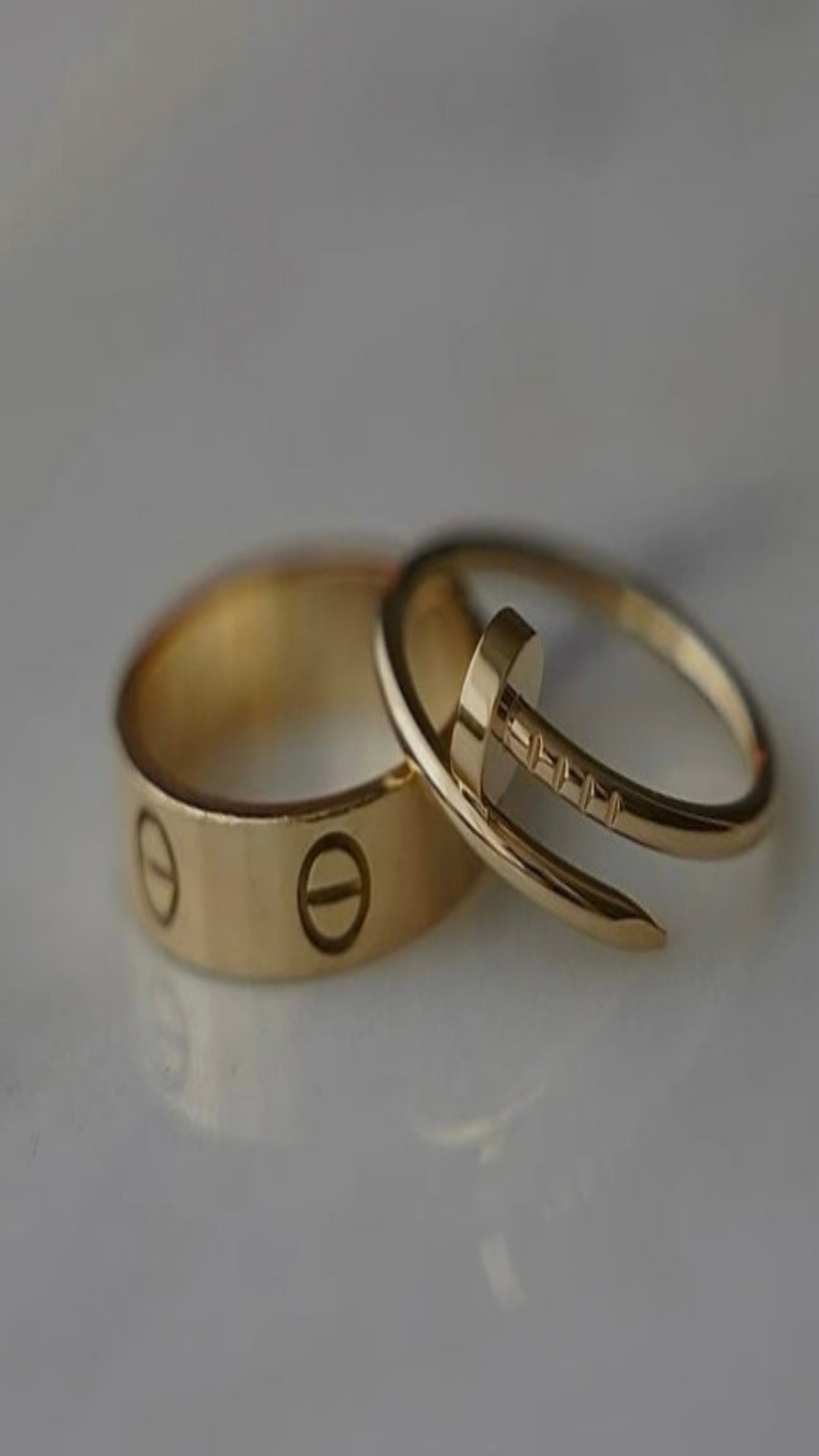 Nail and Love Cartier ring combo