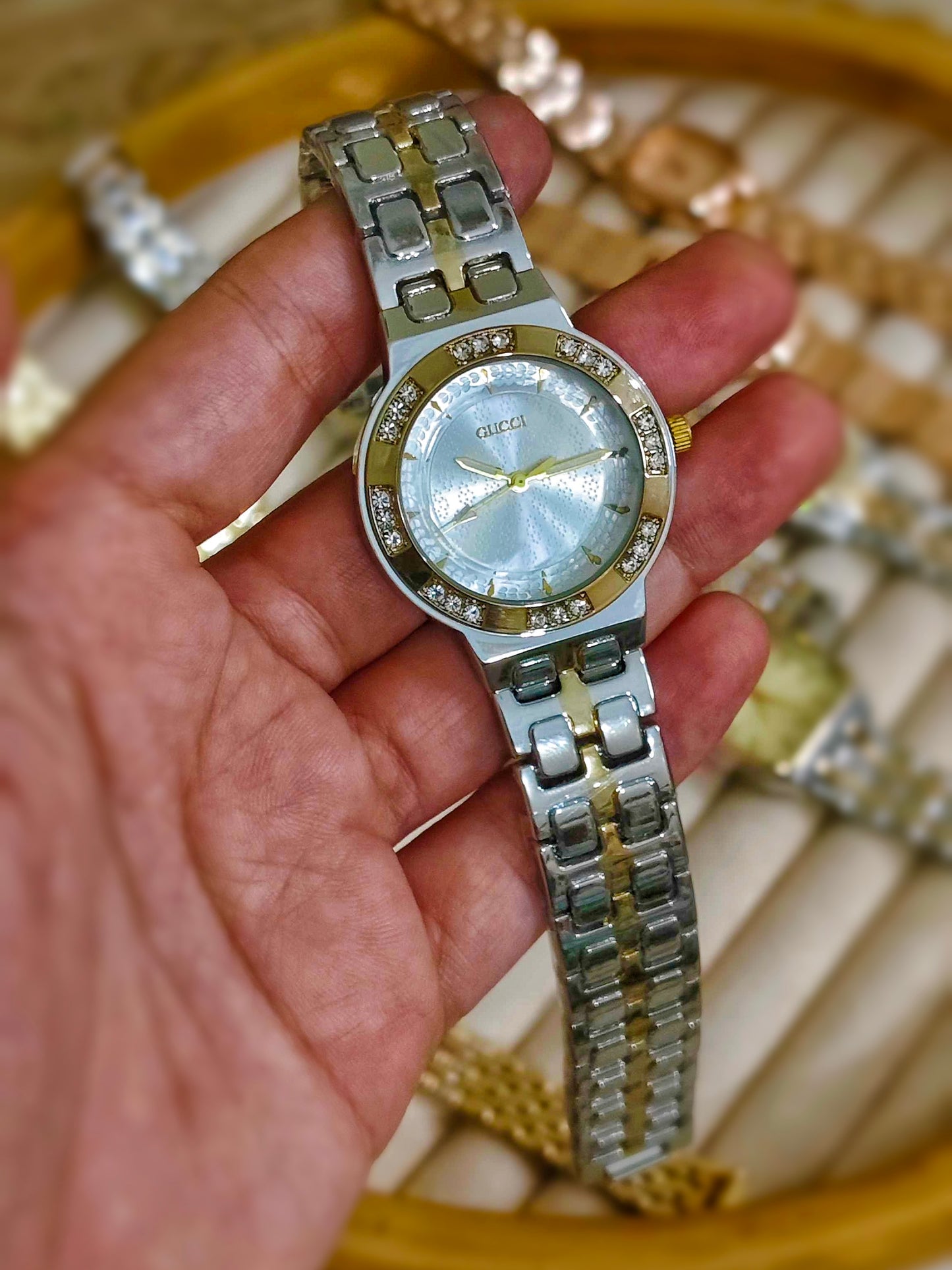 Gucci Crystal Studded watch.